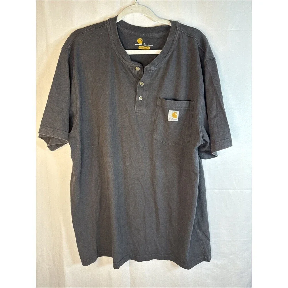 Men’s Carhartt Black Short Sleeve T Shirt Size Large Preowned